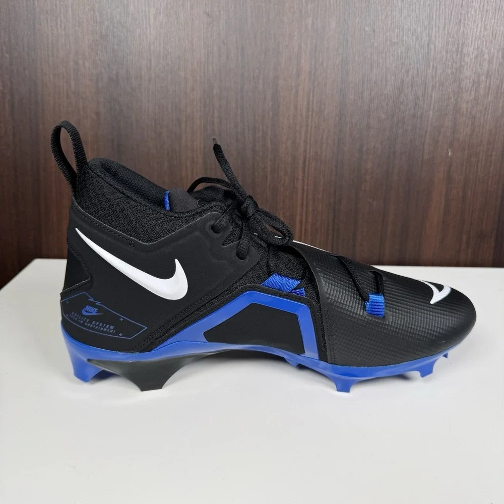 Nike Alpha Menace Pro 3 Football Cleats Black Blue CT6649-007 Men Size 11